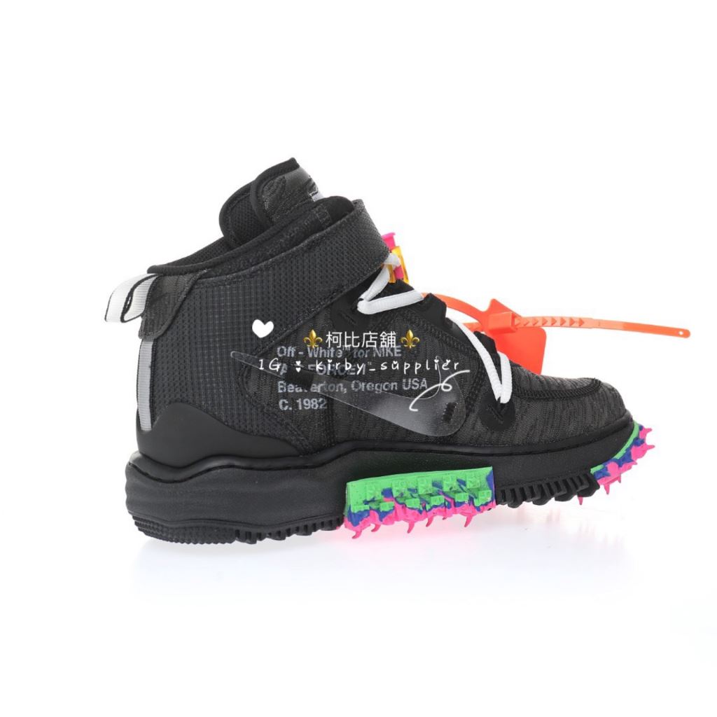 Off-White x Nike Air Force 1 Mid Black 高筒黑